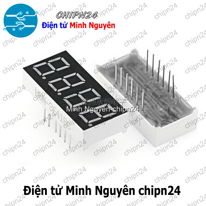 [1 con] (C76) Led 7 Đoạn 0.36 inch 4 Số Dương chung (Sáng Đỏ) (Led 7 Thanh) - HH002534