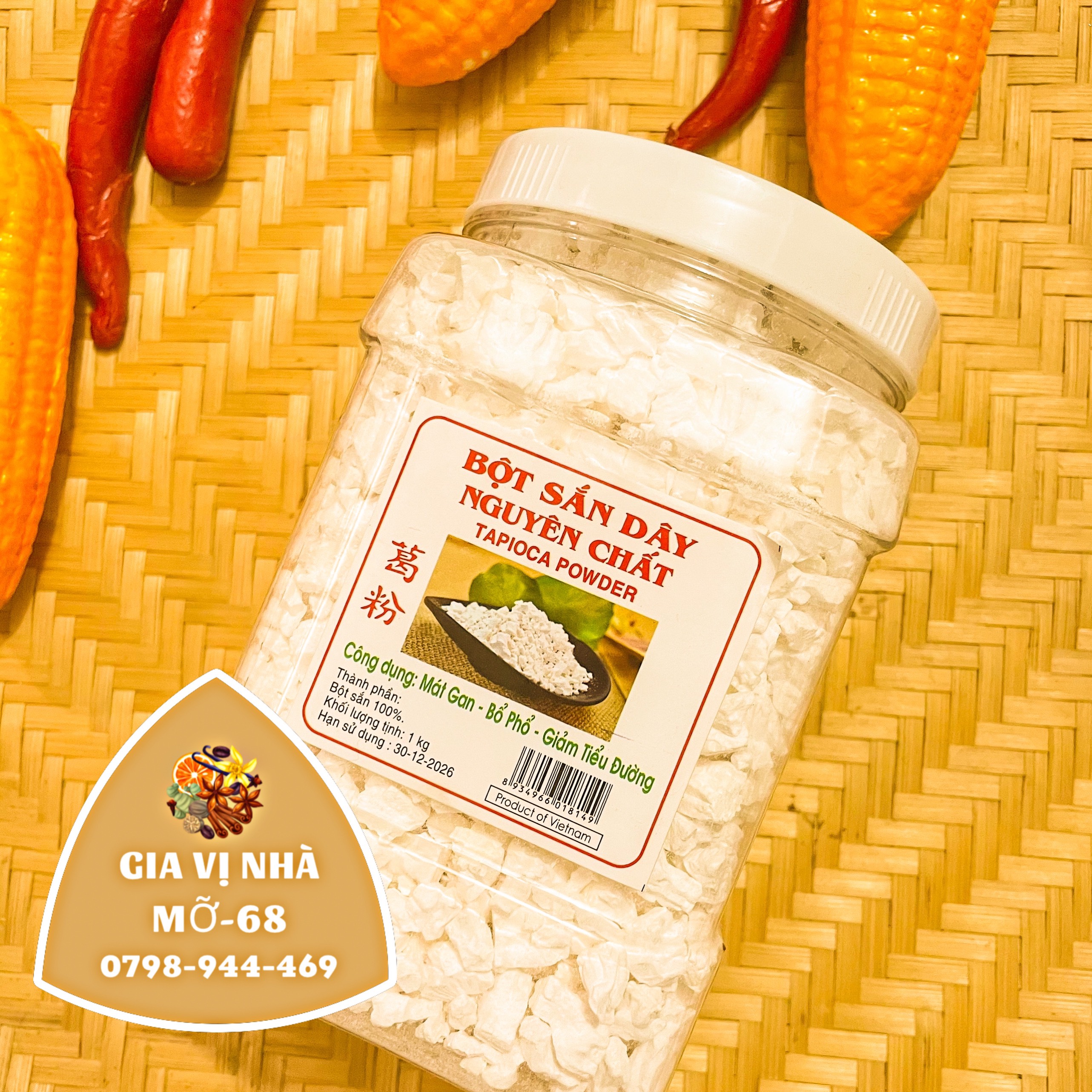 Bột sắn dây nguyên chất loại 1 - đặc biệt - hủ 1kg