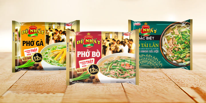 [Chọn vị] Phở Đệ Nhất gói 63g (bò, gà, bò tái lăn...) - Thùng 30 gói - CTY BÁT MUỘI