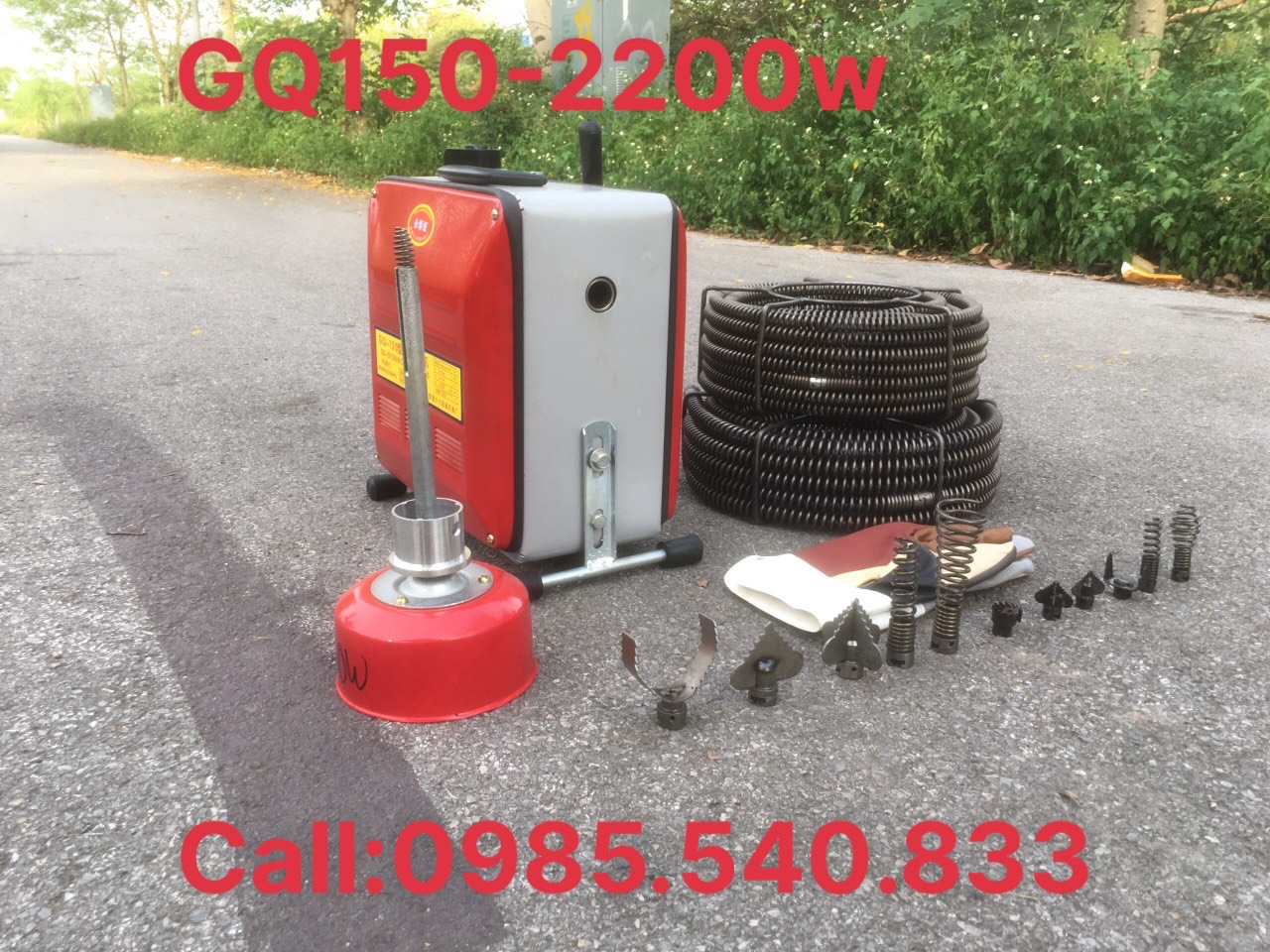 Máy thông cống GQ150 công suất 2200w  ( chuyên dùng cho thợ và các công ty lớn,...)