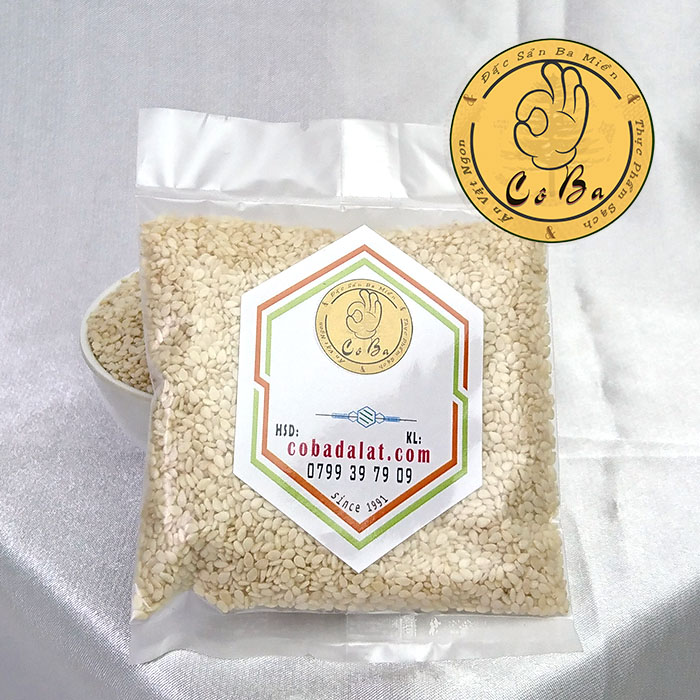 Mè bóc vỏ ( Vừng trắng) 40g siêu sạch - cô ba đà lạt
