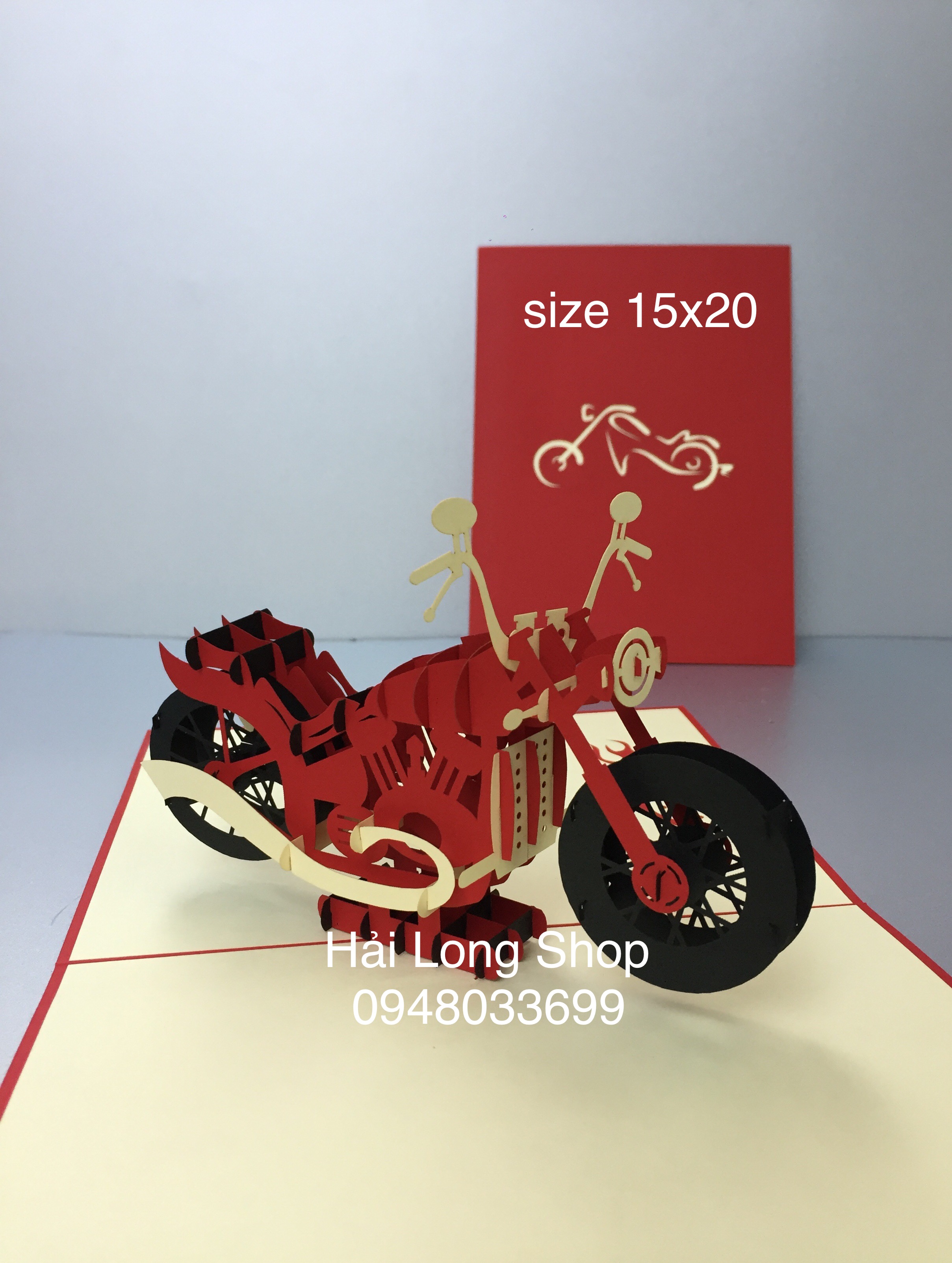 Xe máy 2 - Motorbike - Thiệp 3D