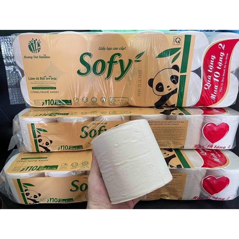 Giấy vệ sinh gấu trúc Sofy 12 cuộn/bịch