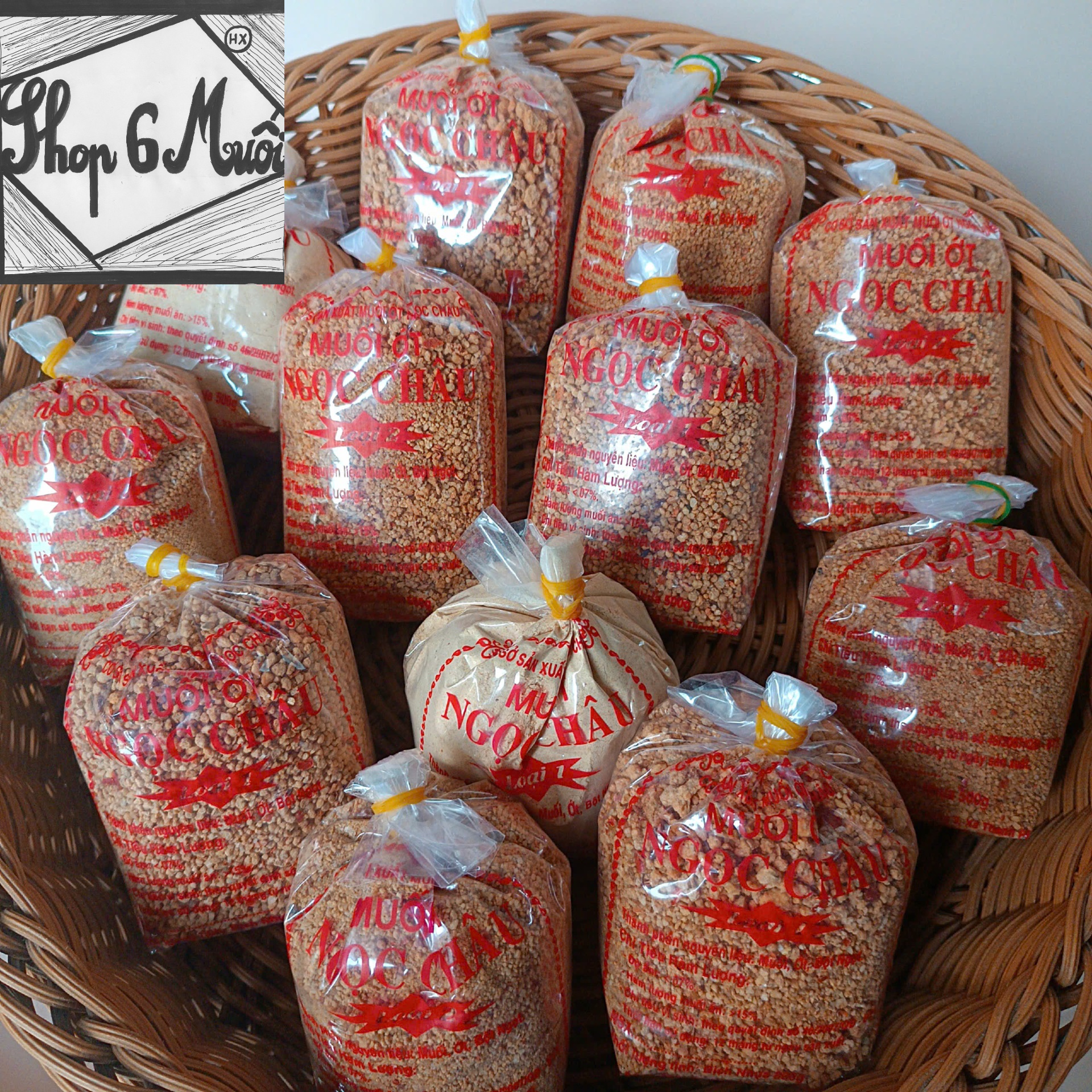 (1kg) Muối ớt Tây Ninh Ngọc Châu (chay)