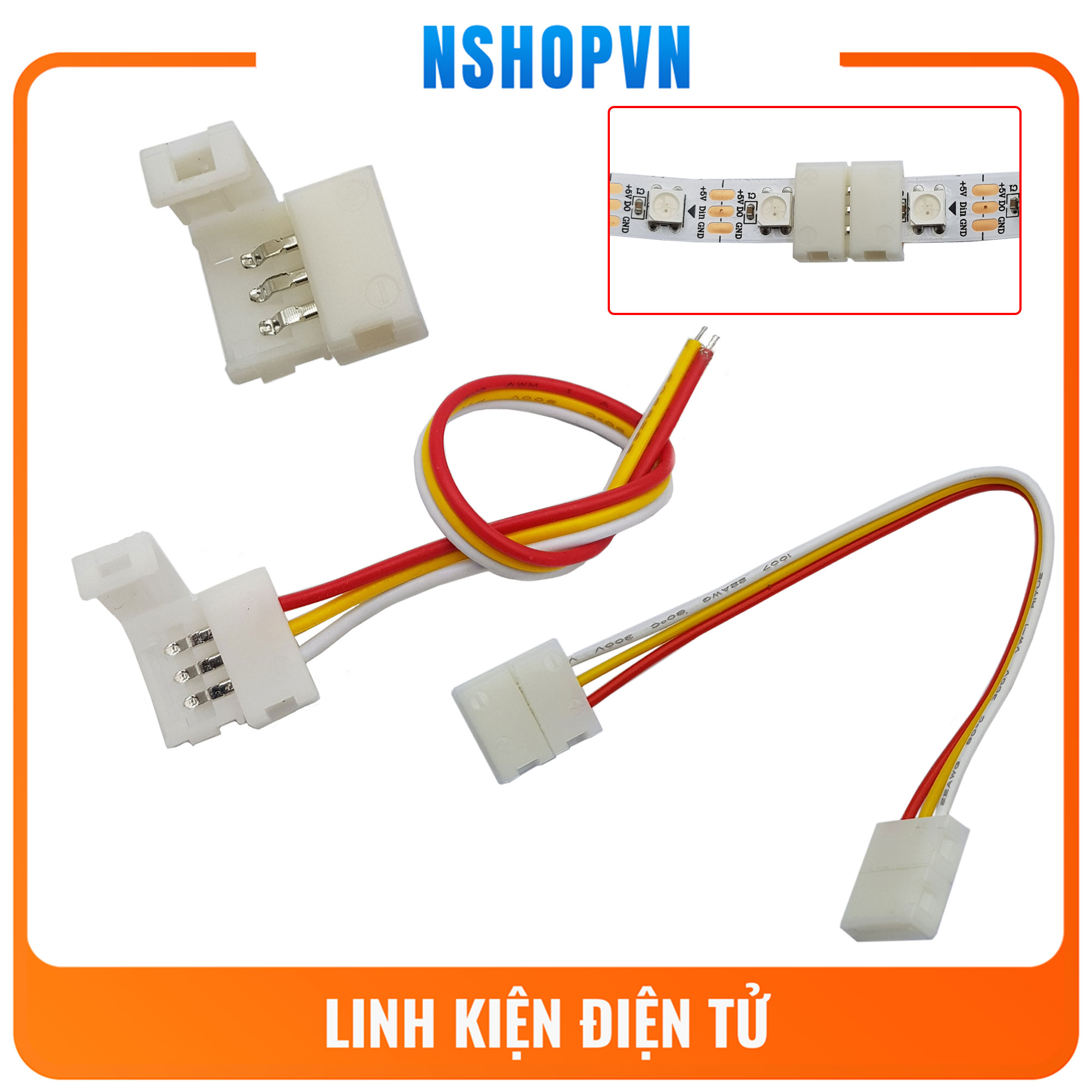 Combo 3 Jack nối LED 3P - 10cm