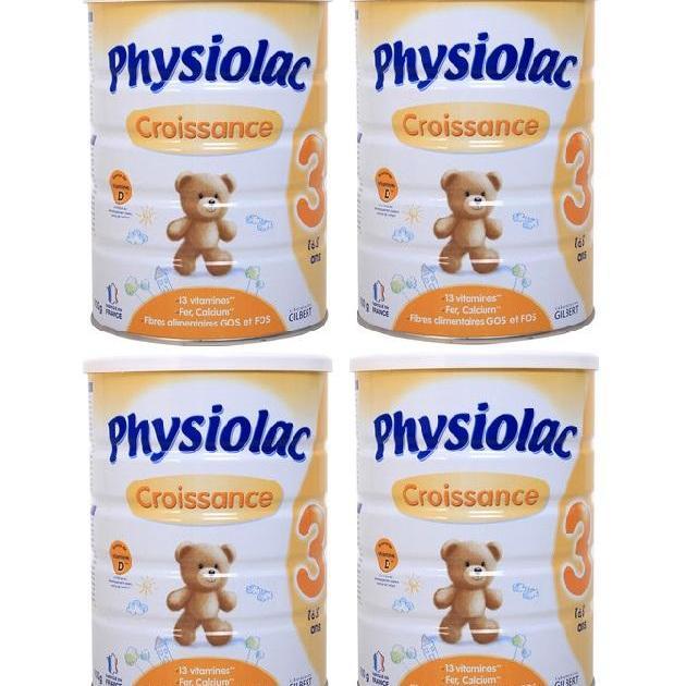 Bộ 4 hộp Physiolac Croissance số 3 900g ( dành cho trẻ từ 1 - 3 tuổi)