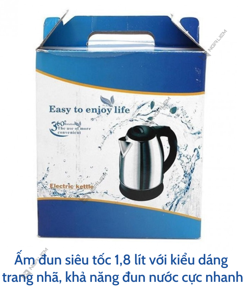 Ấm Siêu Tốc Đun Nước 1.8L Electric Kettle