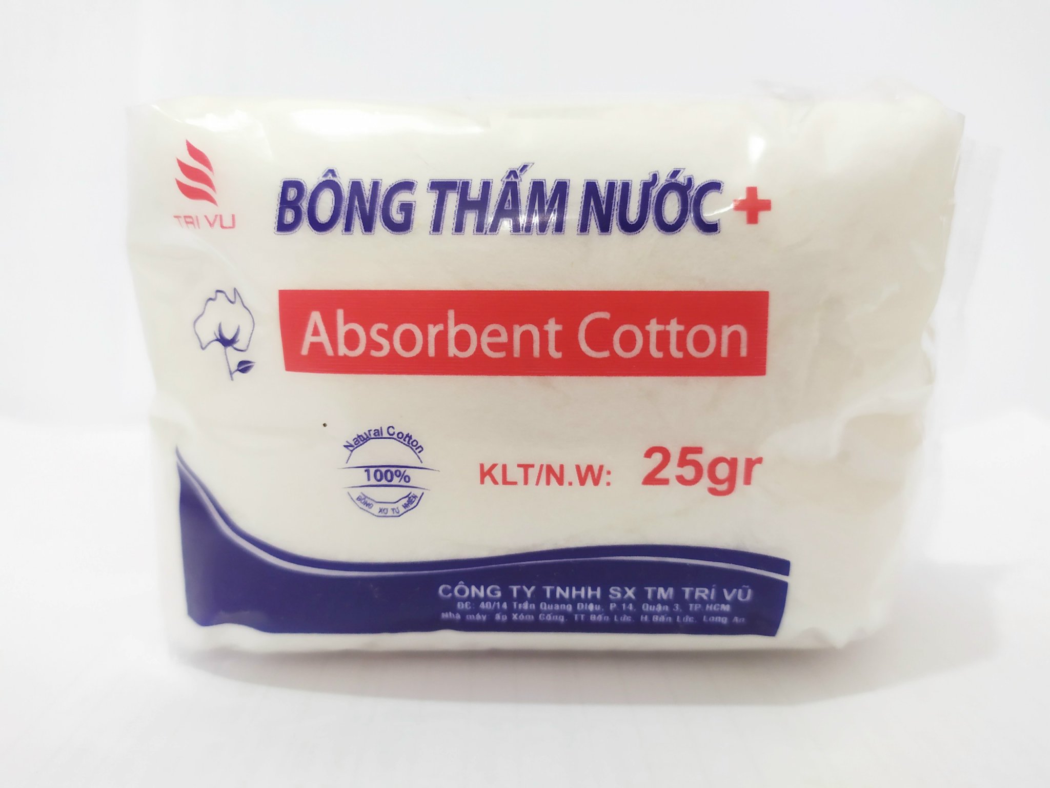 [HCM] 5 Gói Bông Gòn Cuộn Thấm Hút Nước Trí Vũ 25g (Bông Y Tế)