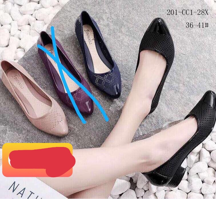 [HCM]GIÀY NHỰA NỮ ĐI MƯA CAO 3CM