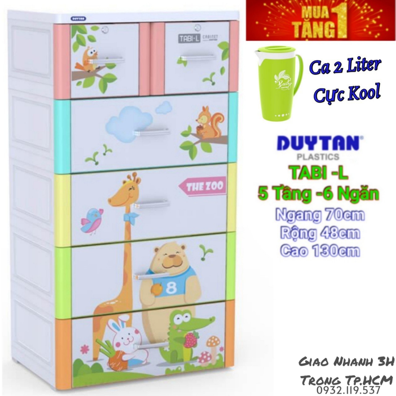 [HCM]Tủ nhựa duy tân TABI-L CÚN CON ( SIZE LỚN NHẤT )