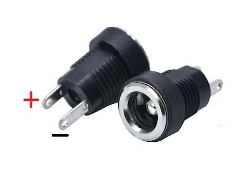 Jack sạc DC, jack cái 5.5*2.1mm, lỗ khoan 10mm
