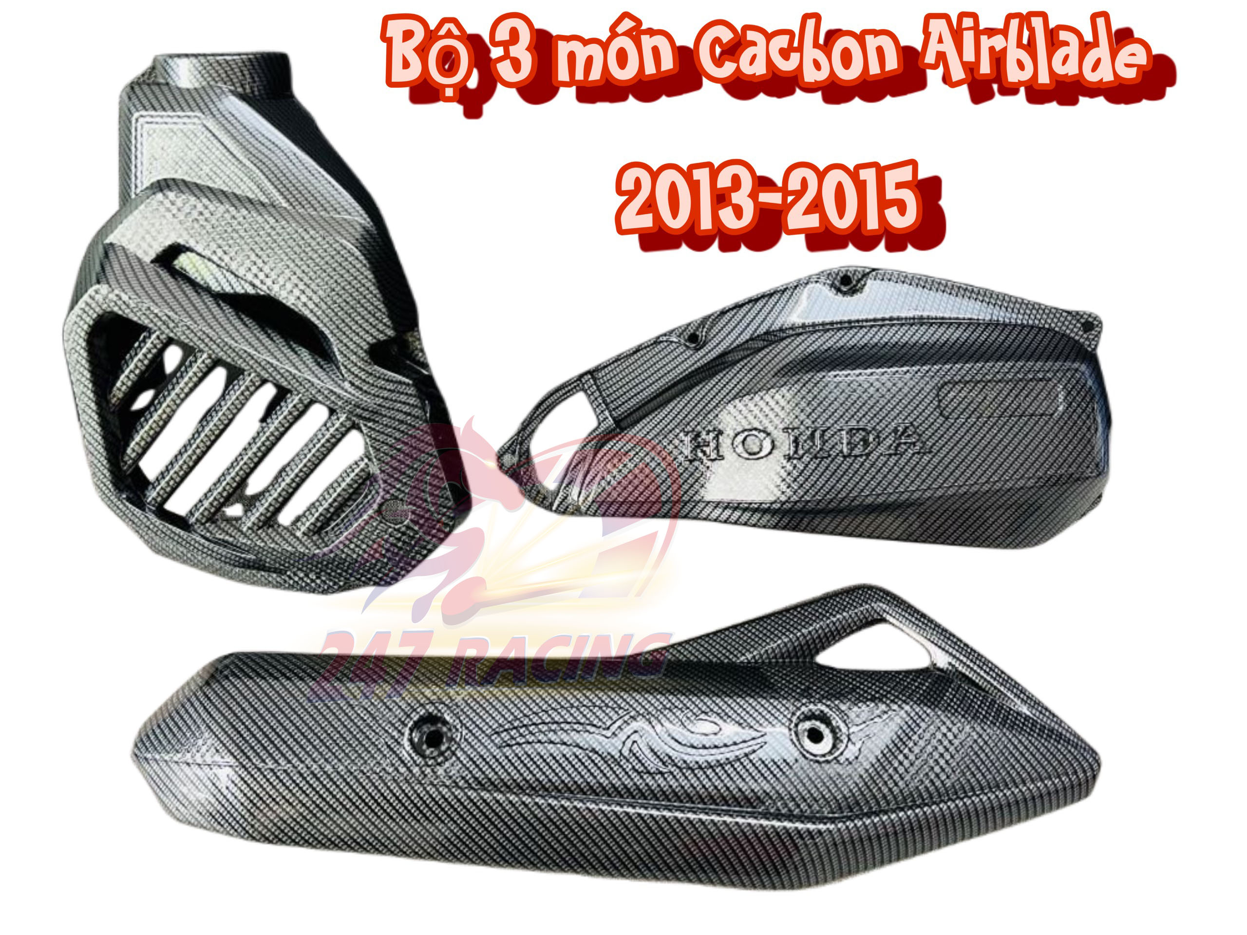 Airblade bộ 3 món cacbon gắn cho xe airblade 2013-2015