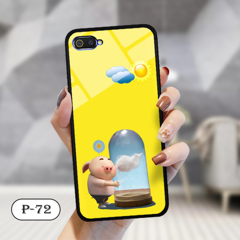 Ốp kính 3d cute realme c2
