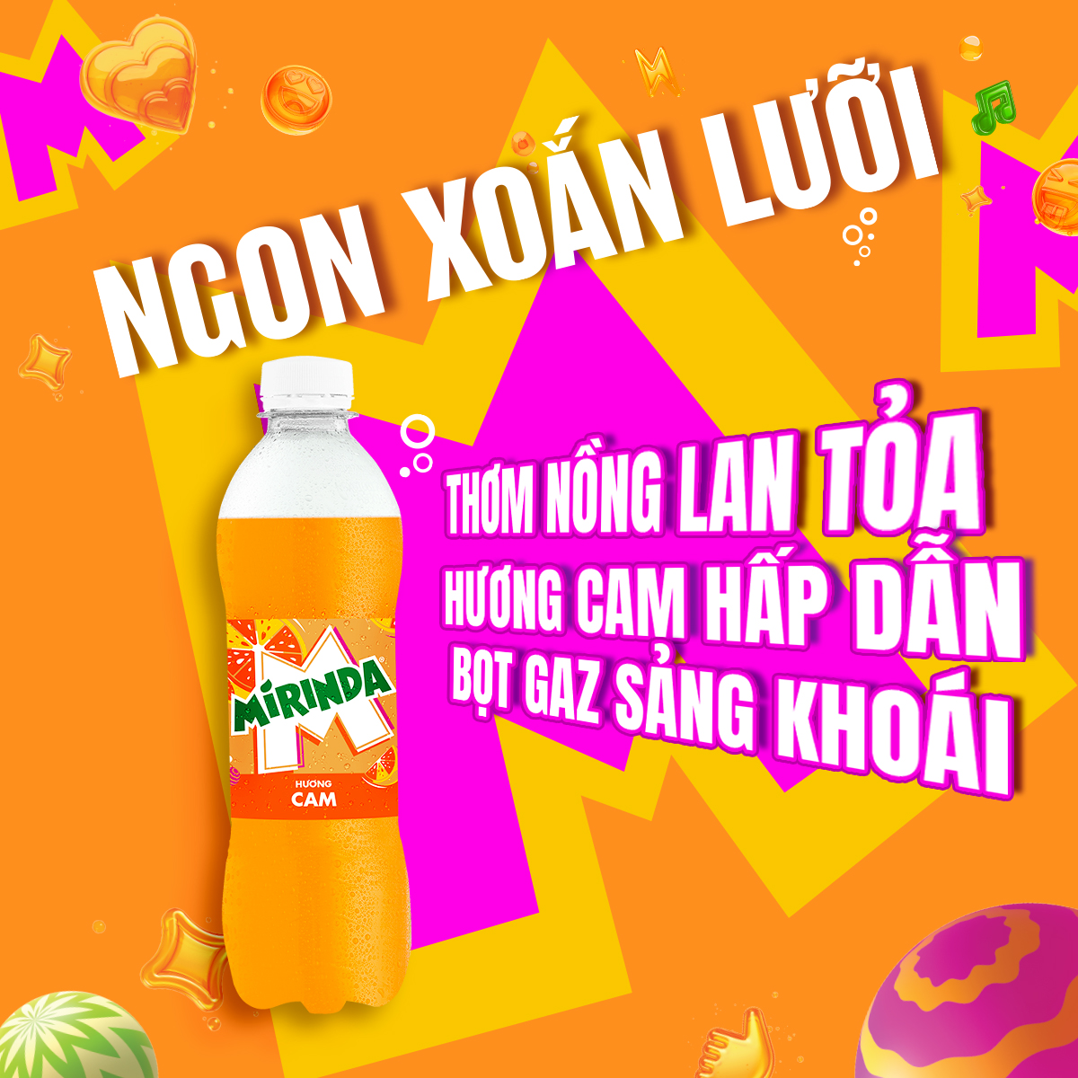 [SALE 15.7] Thùng 24 Chai Nước Giải Khát Mirinda Cam (390ml/chai)