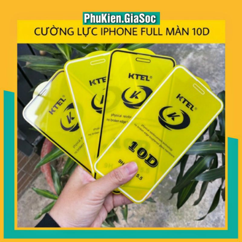Miếng Dán Cường Lực Full Màn 10D Dành Cho Iphone