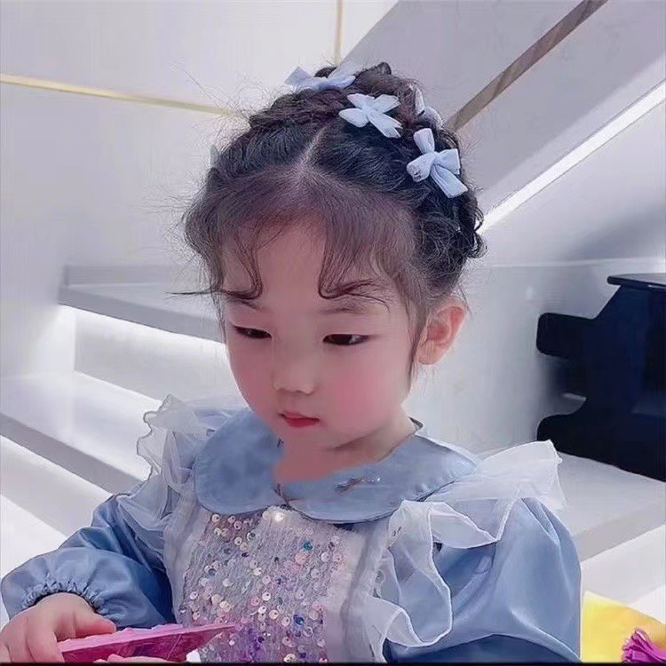 Kẹp tóc cào tóc vải voan hoa Hồng màu pastel nhẹ nhàng nàng thơ