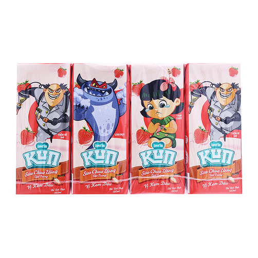Lốc 4 hộp Sữa chua uống Kun 110ml