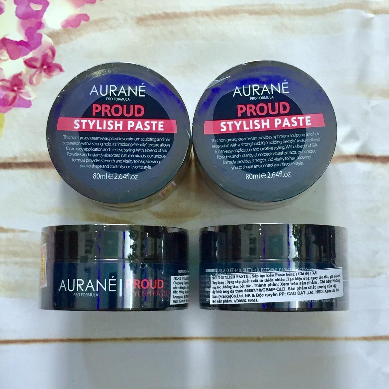 [tặng mũ trùm][HCM]Sáp tạo kiểu bóng tóc Aurane Proud Stylish Paste 80ml