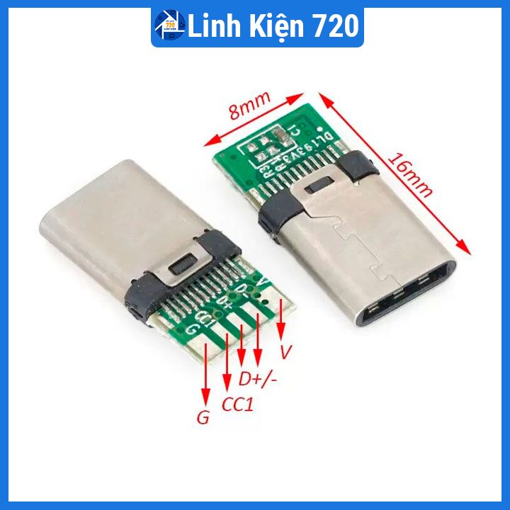 Module PCB chuyển đổi chân sạc Type C 24P truyền dữ liệu