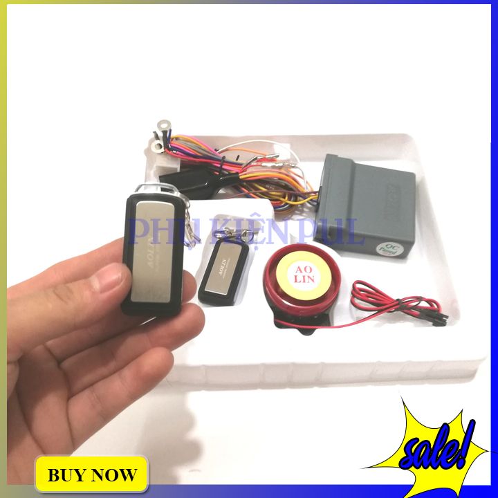 Bộ khóa chống trộm xe máy aolin có 2 remote