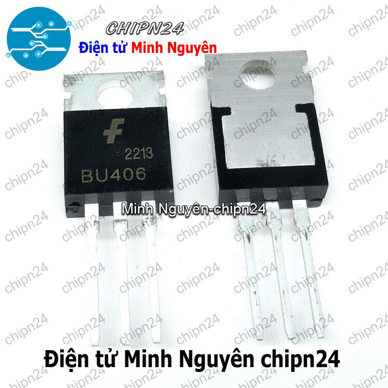 [2 con] (KT1) Transistor BU406 TO-220 NPN 7A 200V (406) - HH001496