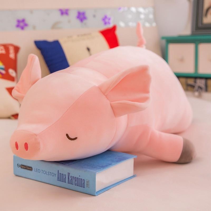 GẤU BÔNG HEO HỒNG LÔNG MỊN NHỒI BÔNG 50CM