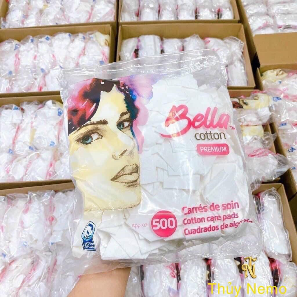 Bella- Bông tẩy trang cô gái Premium 500 miếng