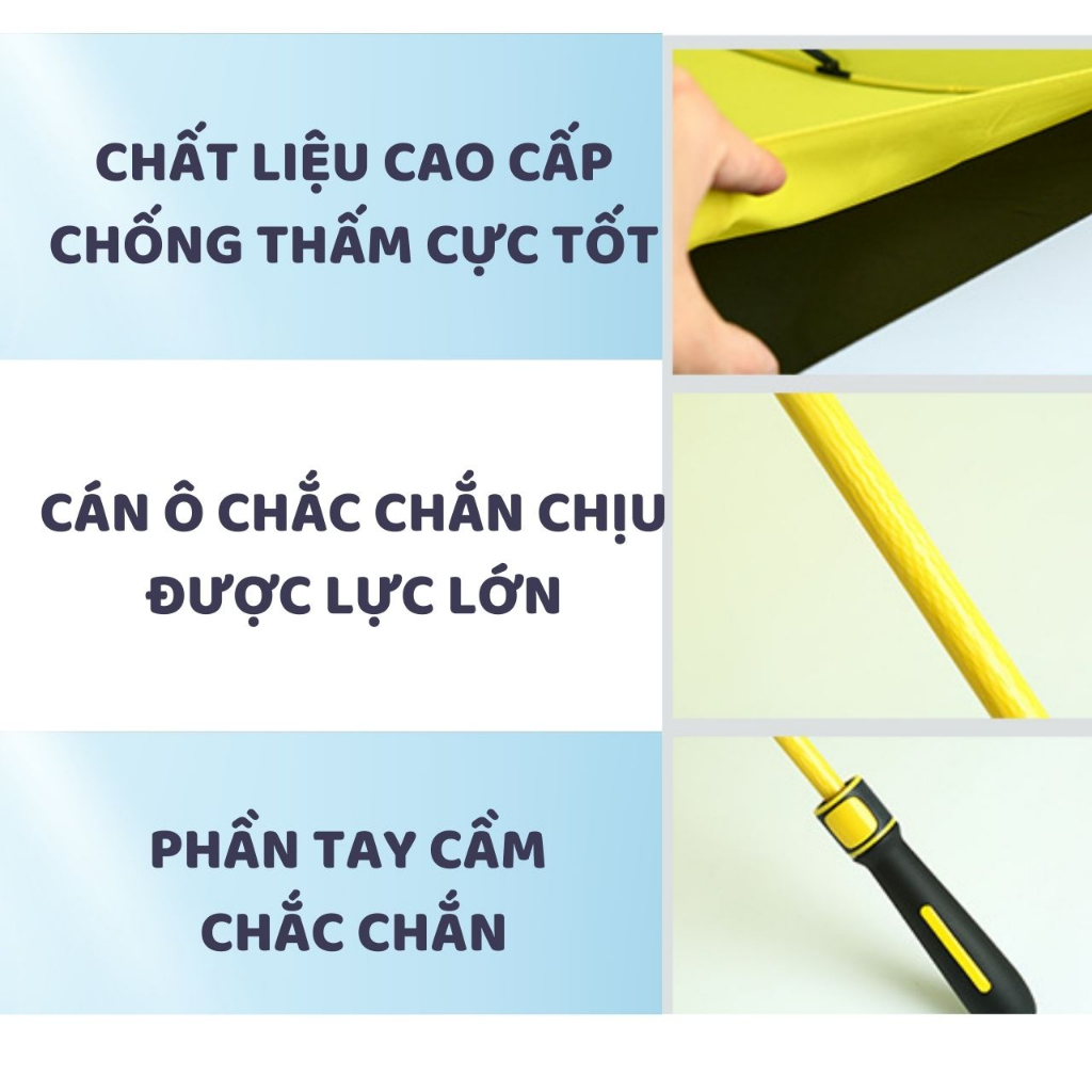 Ô dù cỡ lớn 2 lớp, ô che mưa, che nắng chống tia UV, nan to, cán dài che được 2-3 người, chống gỉ cao cấp phong cách hiện đại đóng mở tự động