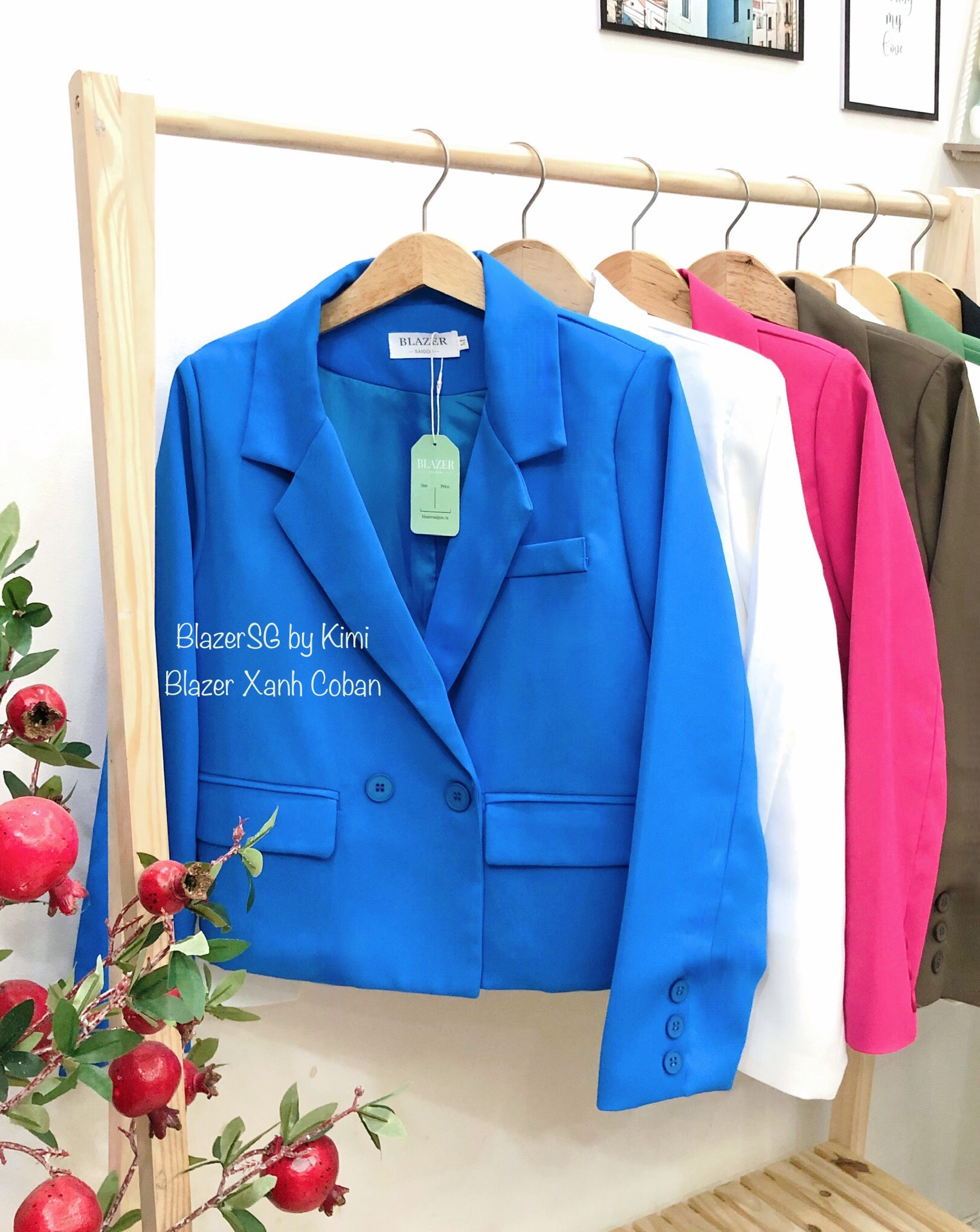Áo khoác vest blazer kiểu ngắn tôn dáng - áo blazer nữ 2 lớp - bla23027