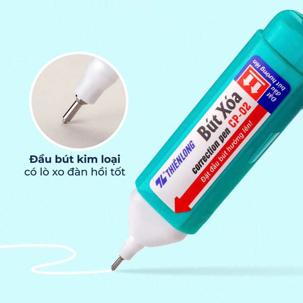 Bút Xóa 12 ml - Thiên Long CP-02 - Xanh Mint