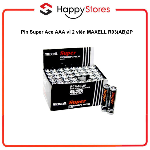 Pin Super ACE AAA Maxell R03 (AB) 2P Vỉ 2 Viên