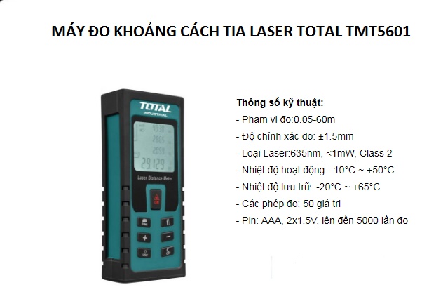 MÁY ĐO KHOẢNG CÁCH BẰNG LASER TMT5601