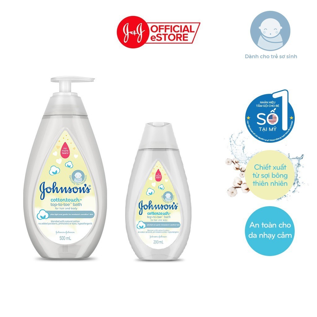 Combo Sữa Tắm Gội Toàn Thân Johnson Baby Dịu Nhẹ