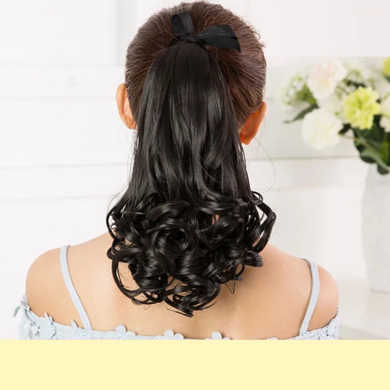 Tóc giả cột xoăn đuôi 38cm D15S, tóc giả nữ Sỉ 40k