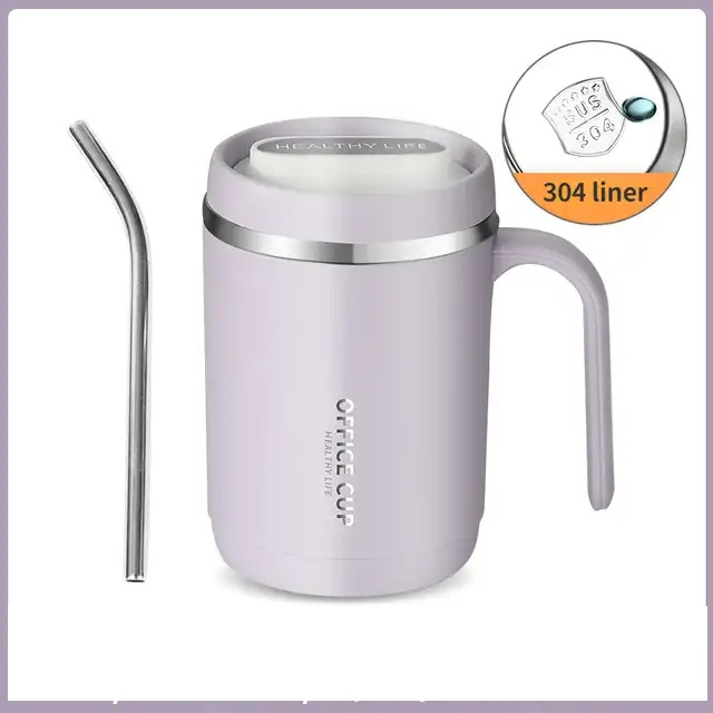 Ly giữ nhiệt 500ml inox có tay cầm và nắp đậy cách nhiệt – hàng chính hãng