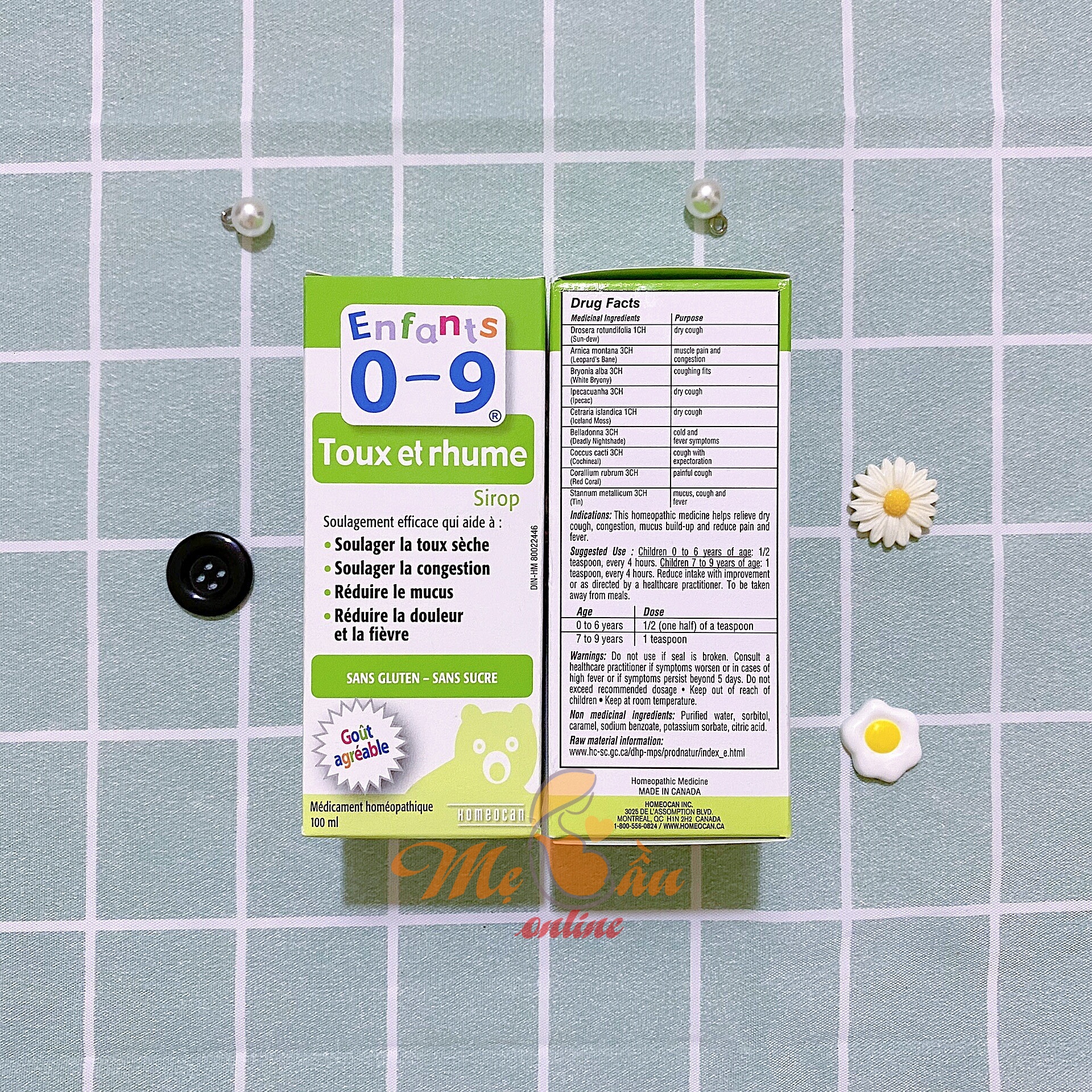 Siro ho Homeocan Canada Cough & Cold 100ml (0-9 tuổi)