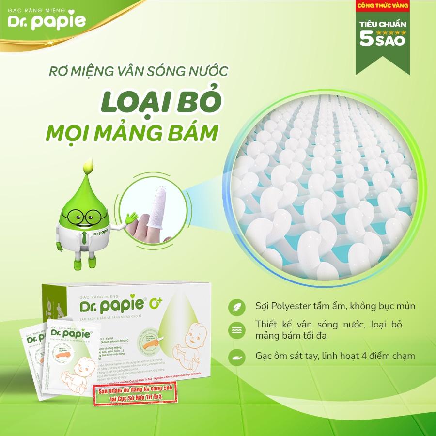 Gạc Rơ Lưỡi Dr.Papie - 30Gói/Hộp