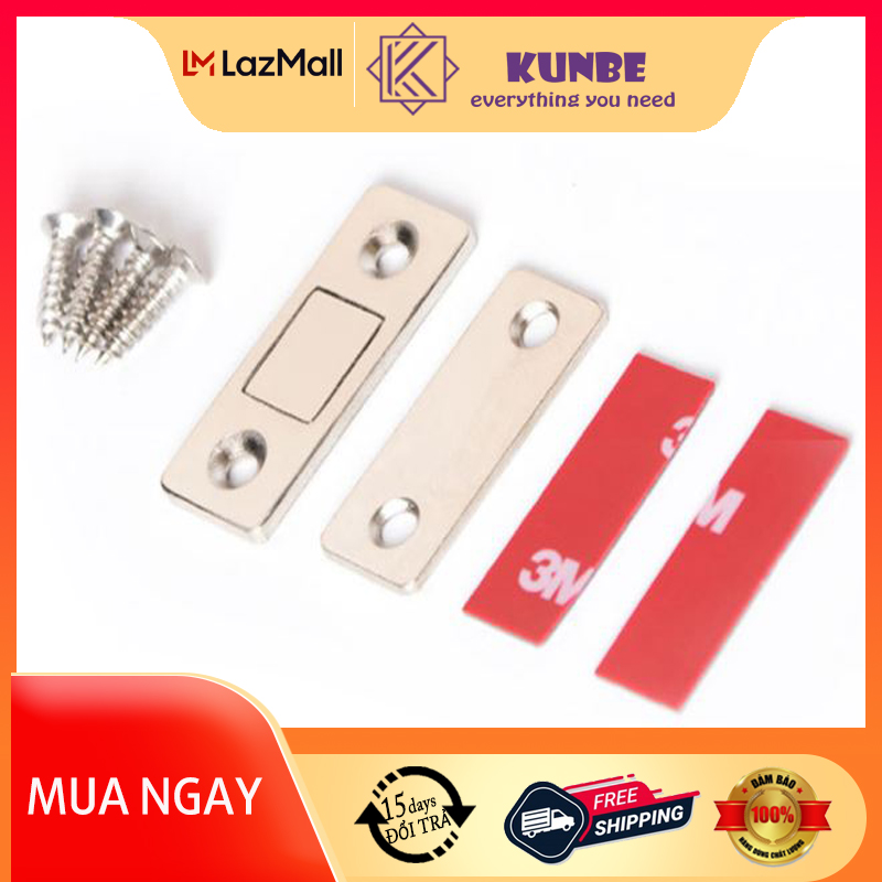 Nam Châm Hít, Giữ Ngăn Kéo, Cửa Tủ KUNBE, Không Cần Khoan, Chất Liệu Inox Siêu Tiện Ích