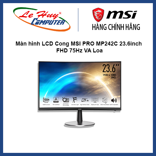 Màn hình máy tính cong msi pro mp242c 23.6inch fhd 75hz va loa