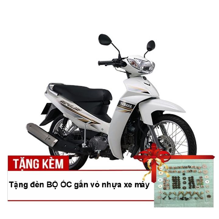 [TẶNG TEM] Dàn áo xe SIRIUS màu TRẮNG phanh ĐĨA ,Tặng kèm bộ ốc theo xe - có THÊM quà tặng BỘ TEM chống phai màu.