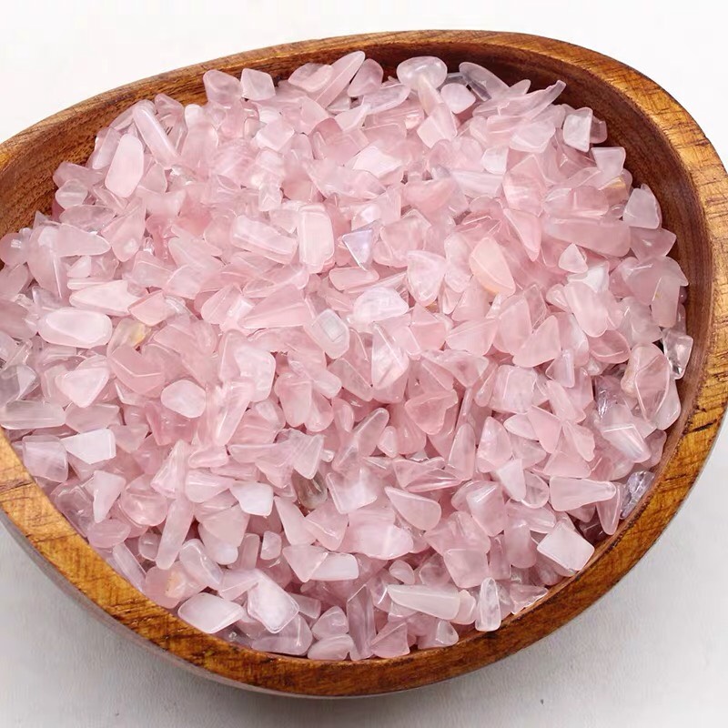 Đá phong thủy Thạch Anh vụn màu Hồng