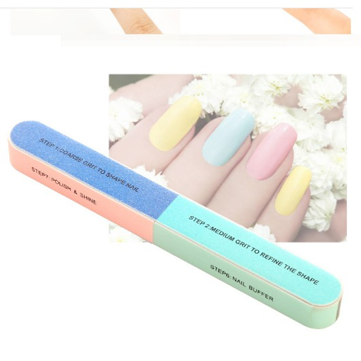 Que Dũa Móng Tay 6 Mặt Sắc Màu