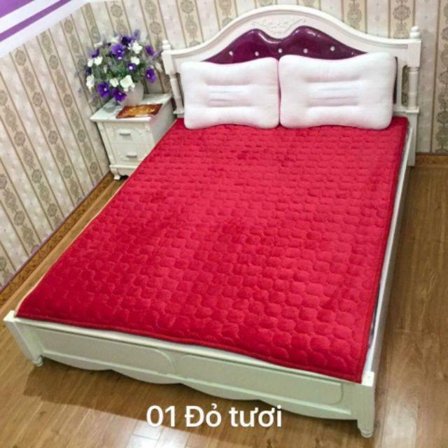 \"Thảm nhung lót giường 1 màu, đỏ m8 (giá tốt)\"