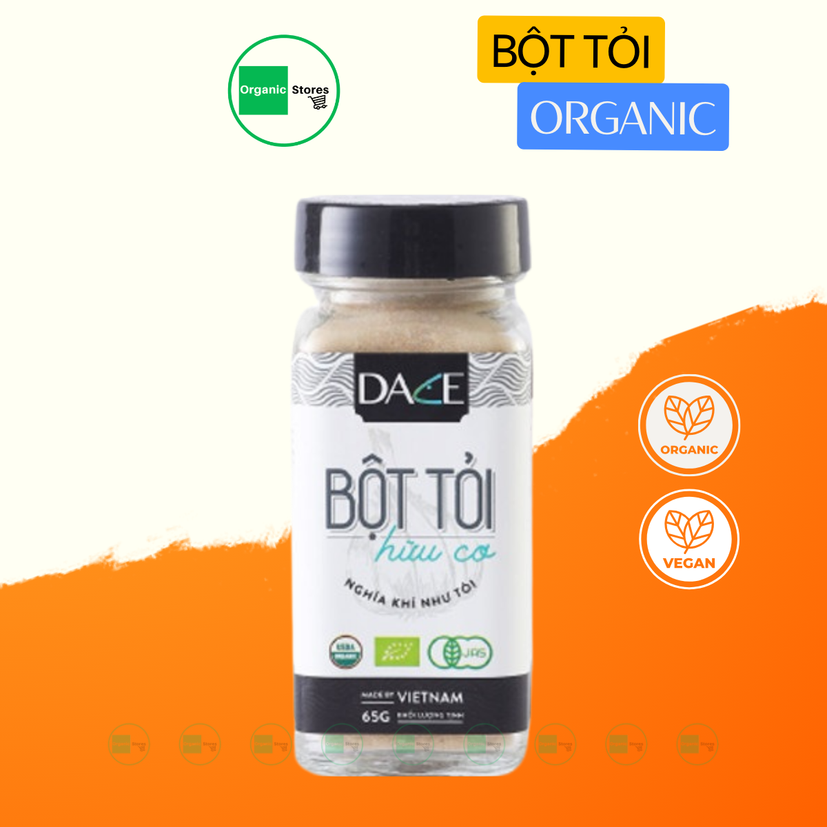 Organic Garlic Powder 65gr - Dace