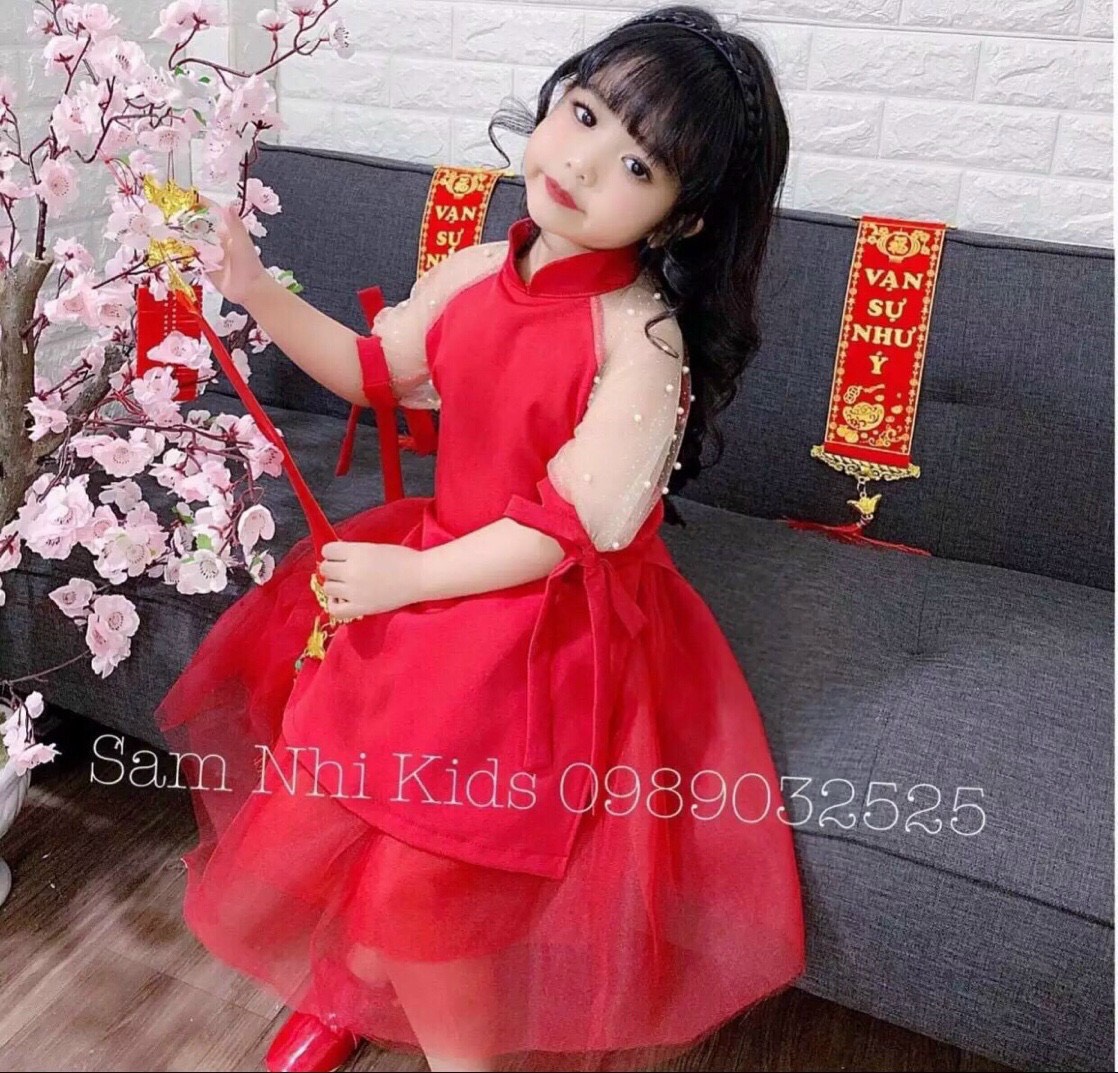 ÁO DÀI CÁCH TÂN CHO BÉ GÁI ĐÓN TẾT