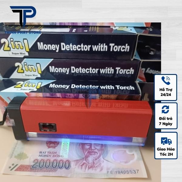 Đèn pin soi tiền giả uv mini thiết kế nhỏ gọn tiện dụng dùng trong việc soi rọi các loại giấy tờ, tiền thật giả