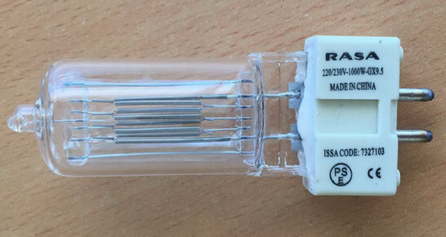 [HCM]Bóng đèn pha luồng halogen chân cắm GX9.5/ Searchlight lamp 230V 1000W GX9.5 (ISSA 7327103)