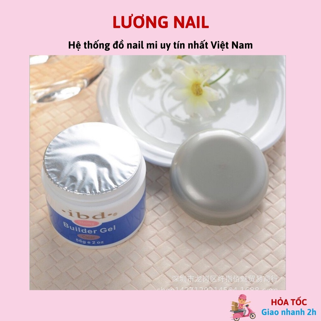 Gel đắp móng Ibd (LOẠI THƯỜNG NÓNG NHẸ) màu trong 56g