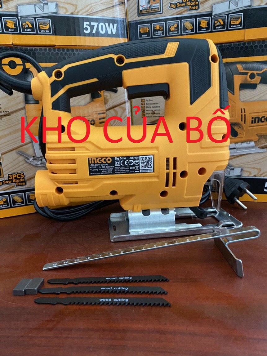 MÁY CƯA LỌNG INGCO 570W JS57028 ( tặng kèm 5 lưỡi cưa lọng gỗ )