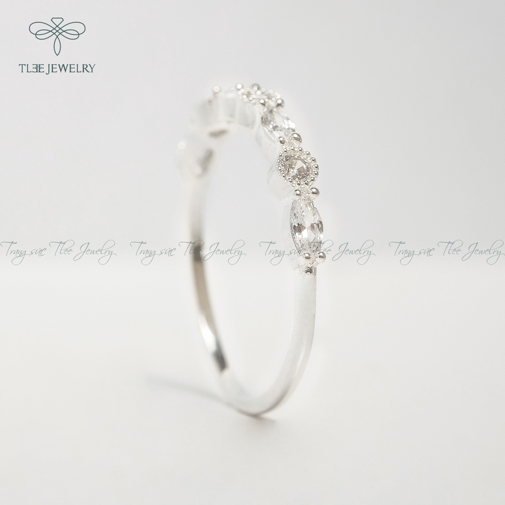 Nhẫn bạc nữ TLEE Gavia nạm đá lấp lánh cao cấp TleeJewelry A0158